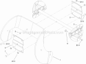 Rotor Assembly Diagram and Parts List for 33005 260000001-260999999 - 2006 Lawn Boy Snow Blower